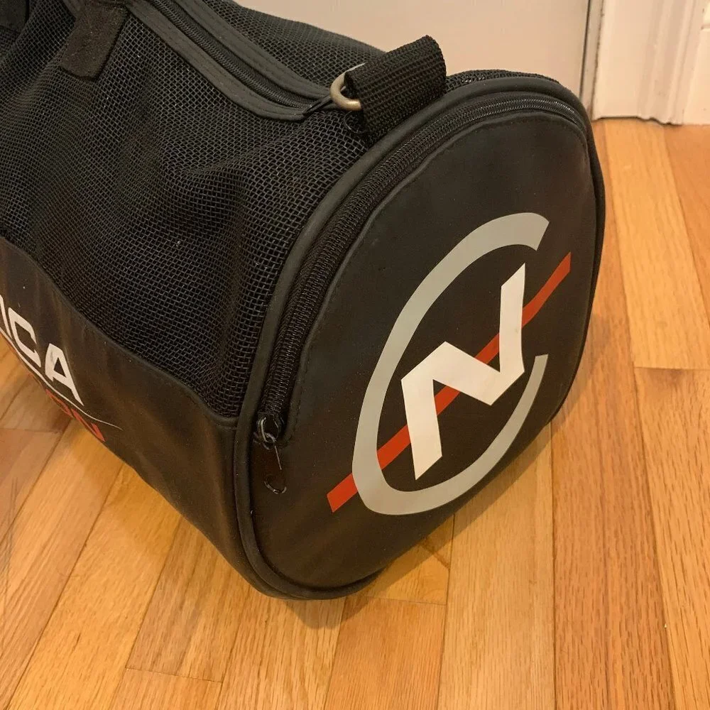 Vintage 90s Nautica Competition Duffle Gym Bag Red